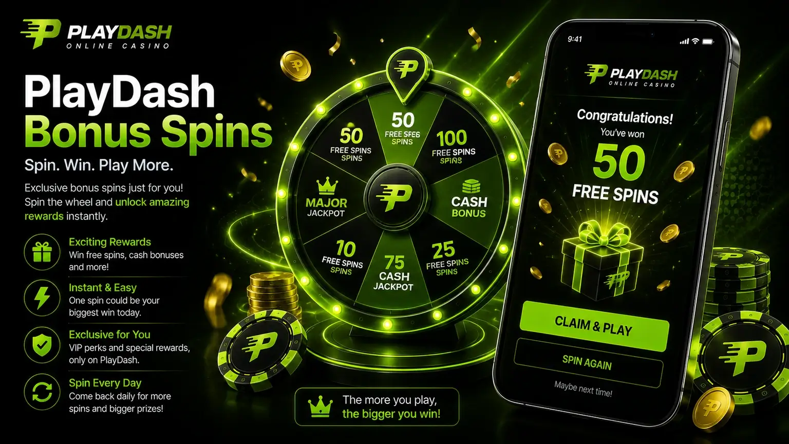 PlayDash Bonus Spins and the Ways They Arrive