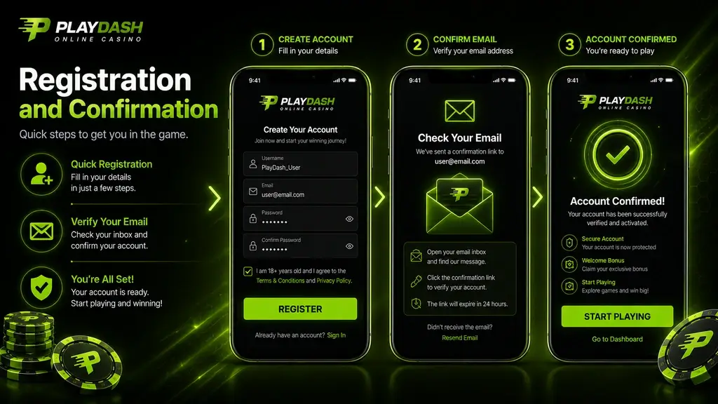 Once at the Start: Registration and Confirmation